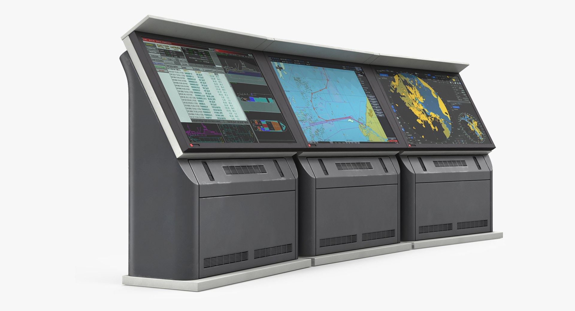 Naval Monitors Radar System 3D model preview