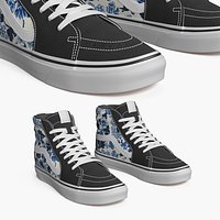 Floral High Top Sneakers