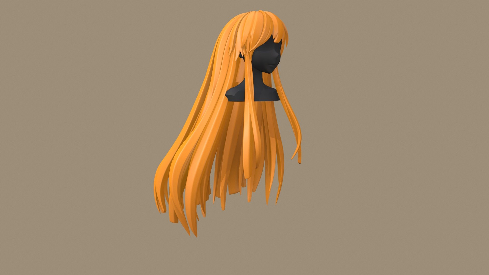 3D girl hair anime - TurboSquid 1464441