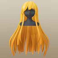 Character - Anime Girl Long Hair 04