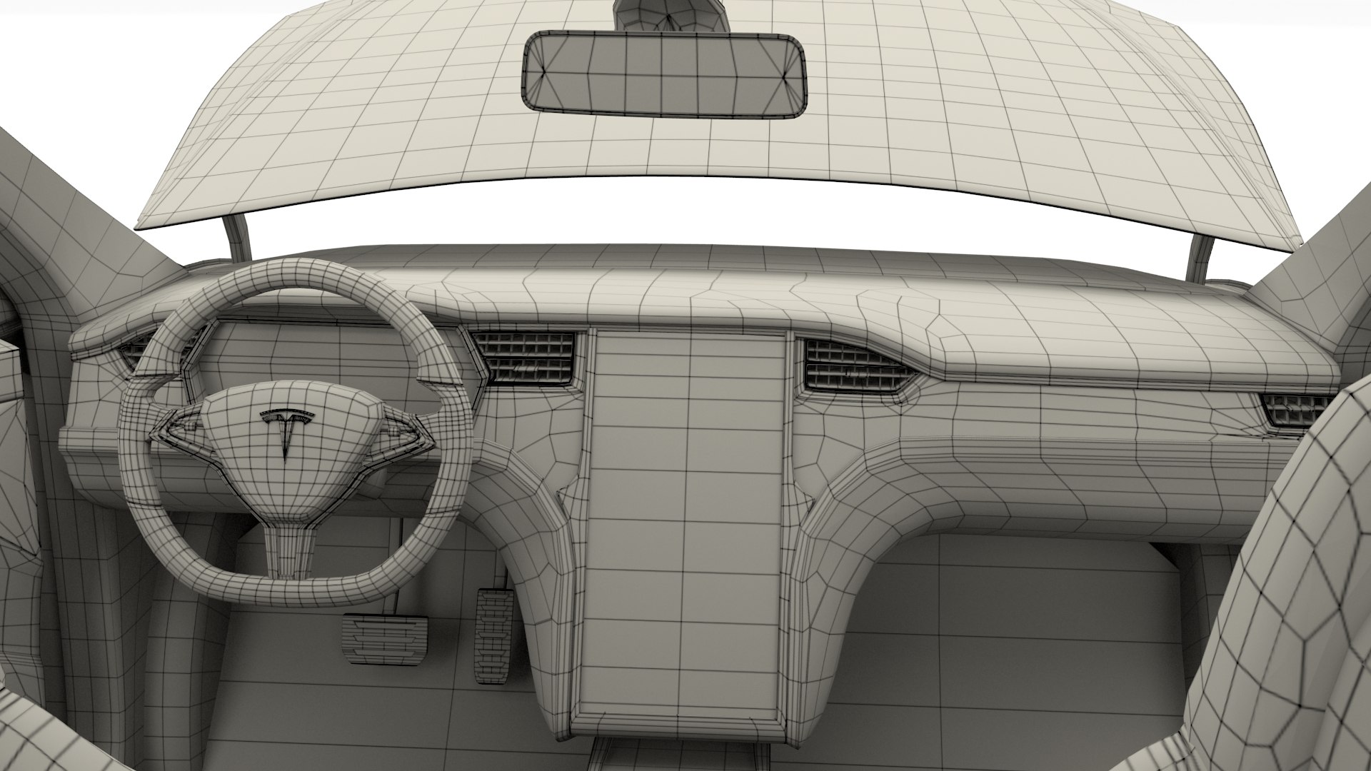 3D Tesla X Interior Modeled Model - TurboSquid 1209122