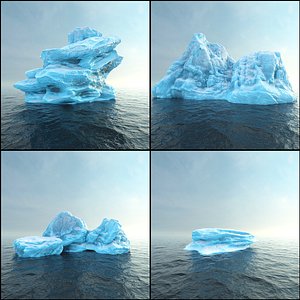 photorealistic render ready iceberg 3D model