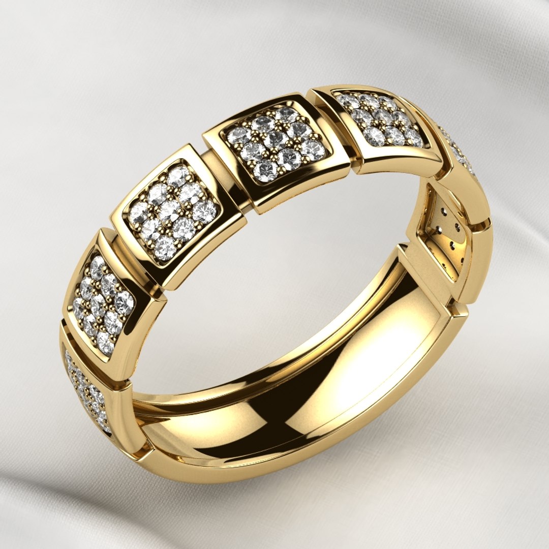 3D Model Fashion Gold Ring - TurboSquid 1778550