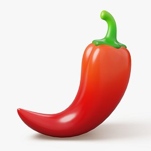 3D Stylized Chili Pepper model