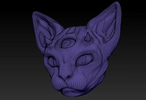 face cat logo 3D model