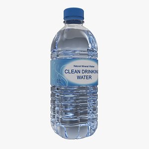 3d plastic bottle water model