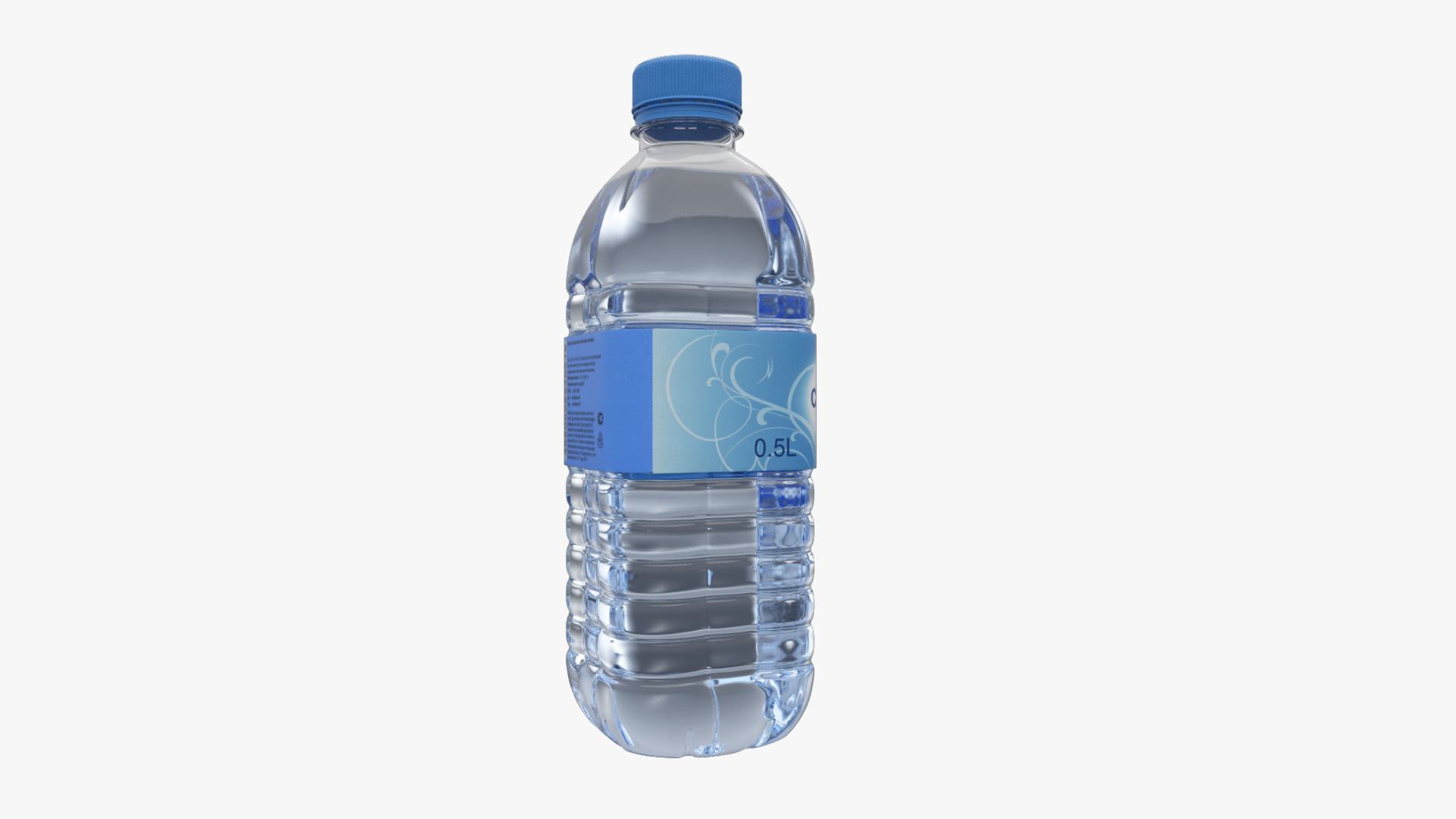 3d Plastic Bottle Water Model