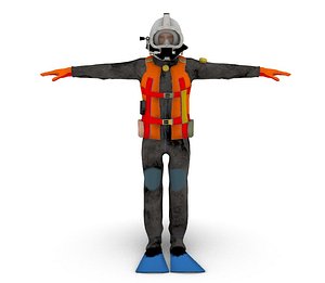 3D commercial diver model