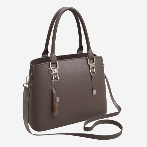 Women summer shoulder bag brown 3D model