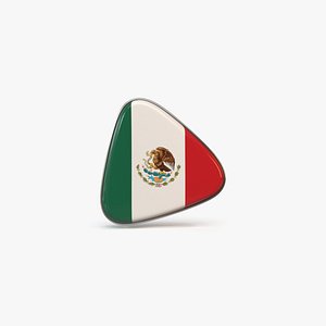 3D Mexico Flag Icon model