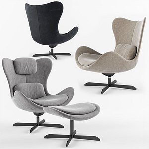 lazy armchair calligaris base 3D model