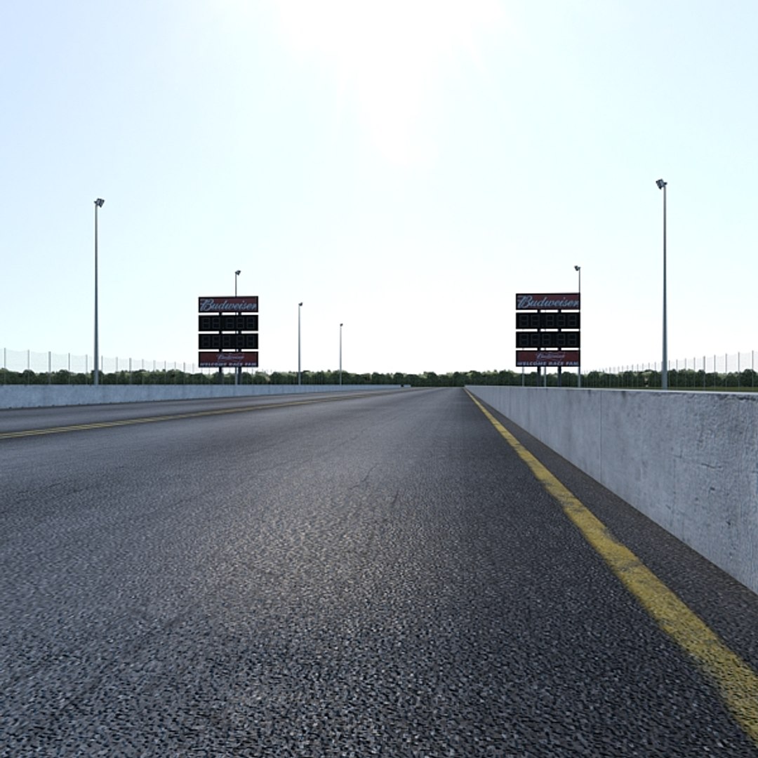 Drag Racing Track 3D Model - TurboSquid 1198786