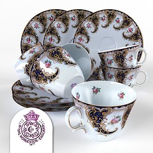 3d model of antique cup royal