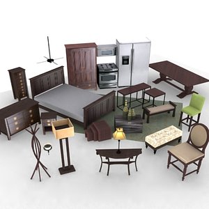 3d 3ds chair table home