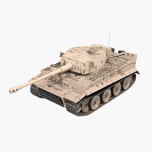 German WW2 Army Tank Low-poly