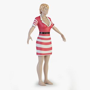 female realistic 3d model