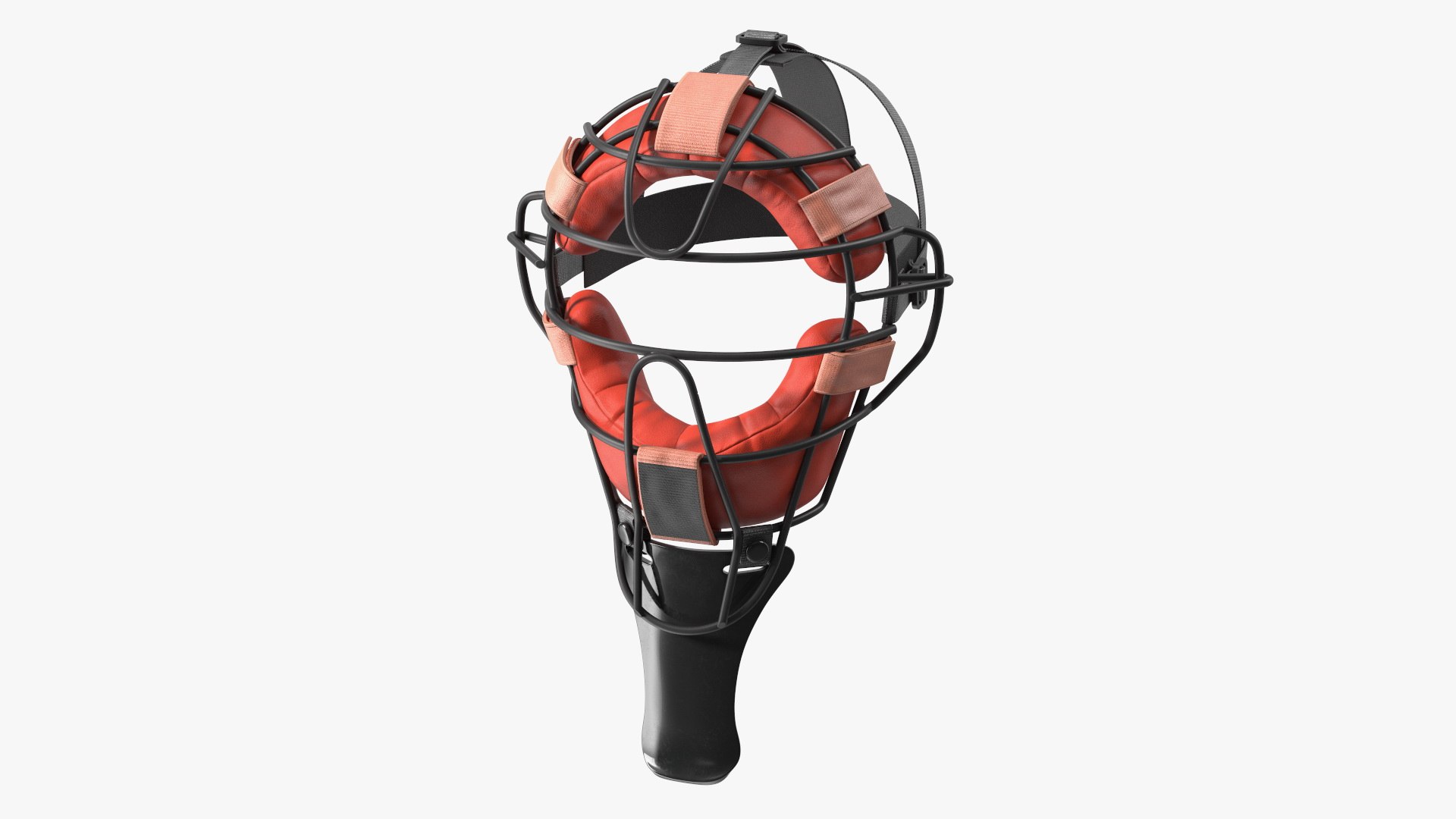 Baseball Catcher Mask Red 3D model preview