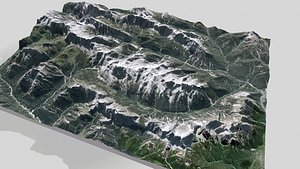 3D Mountain landscape Naturpark Karwendel Austria