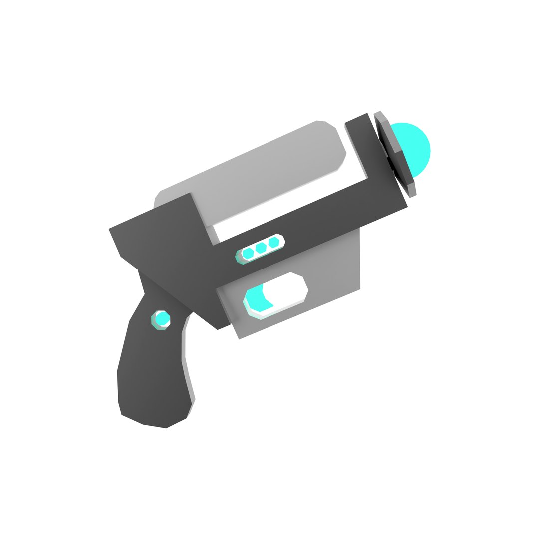 3d Cartoon Retro Space Blaster Icon 3D - TurboSquid 2046417