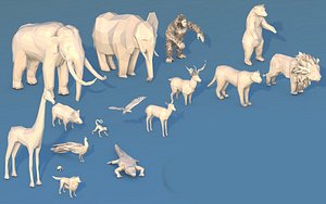jungle animals 3D model