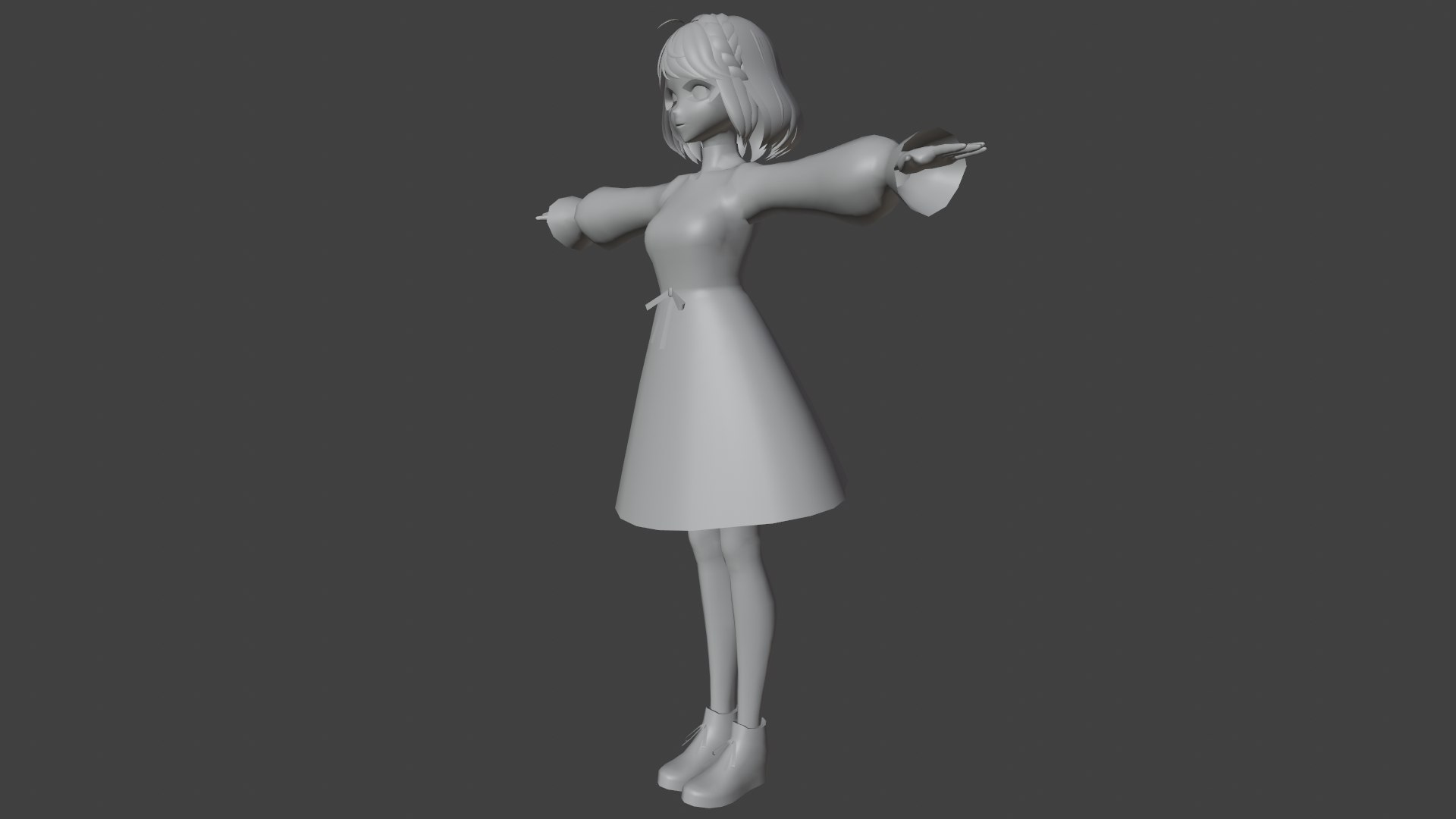 Game Ready Low Poly Anime Character Girl 19 Model - TurboSquid 1907526