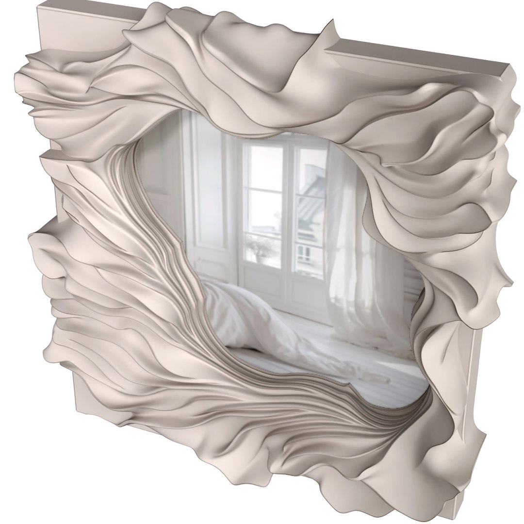 3D Modern Futuristic Square Wall Mirror Sculptural Organic Frame 3D model https://p.turbosquid.com/ts-thumb/4n/1Rt2sf/r7/mirror3/jpg/1781806269/1920x1080/fit_q87/00b026af30afce66af81752cd693bbdbb3878969/mirror3.jpg