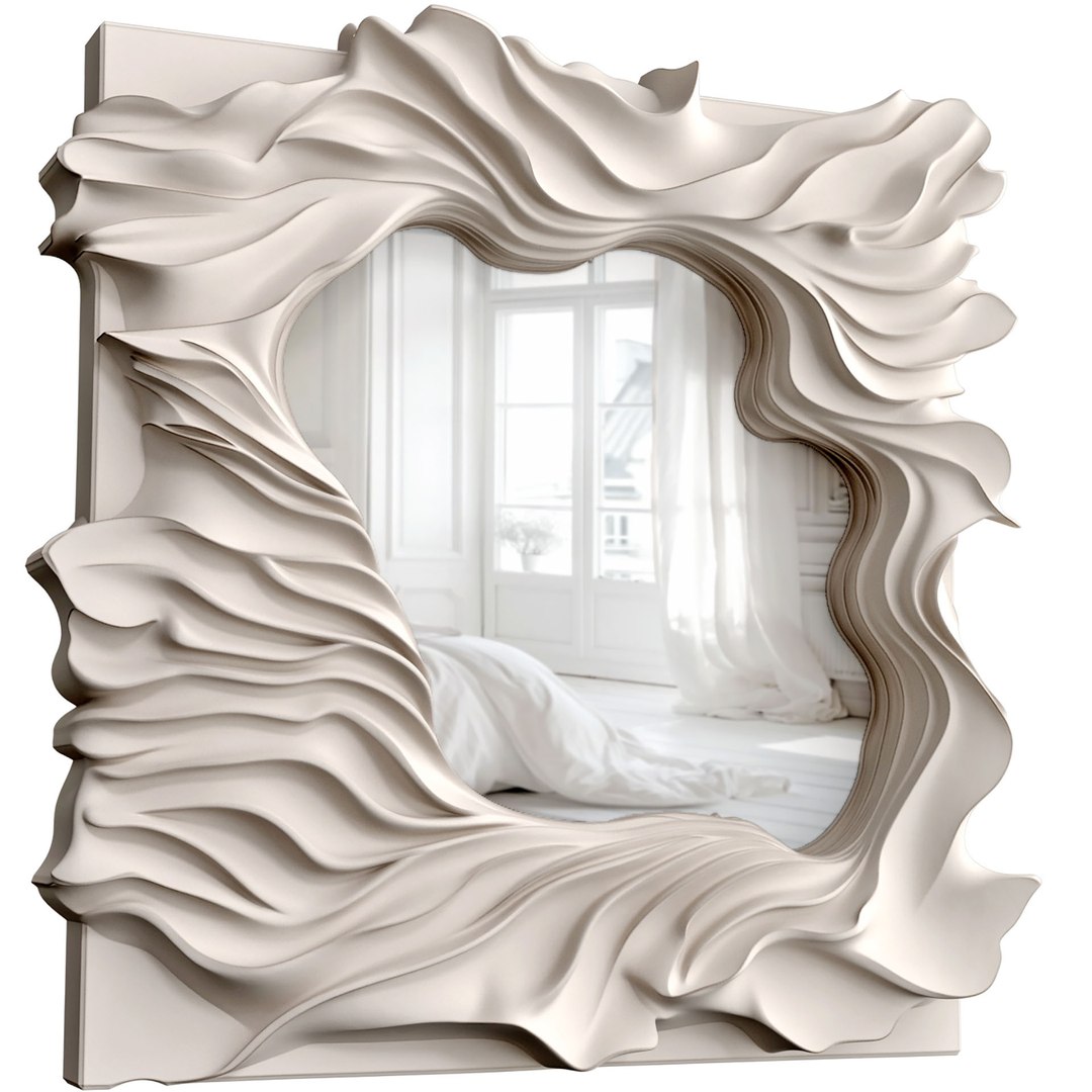 3D Modern Futuristic Square Wall Mirror Sculptural Organic Frame 3D model https://p.turbosquid.com/ts-thumb/4n/1Rt2sf/s6/mirror1/jpg/1781806269/1920x1080/fit_q87/448e0915be9f9f6dc25fe07f9ac8bd39ad2cd77c/mirror1.jpg