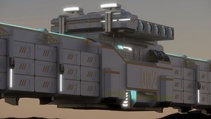 Sci-fi Cargo Airship 002 3D model