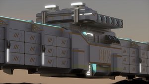 Sci-fi Cargo Airship 002
