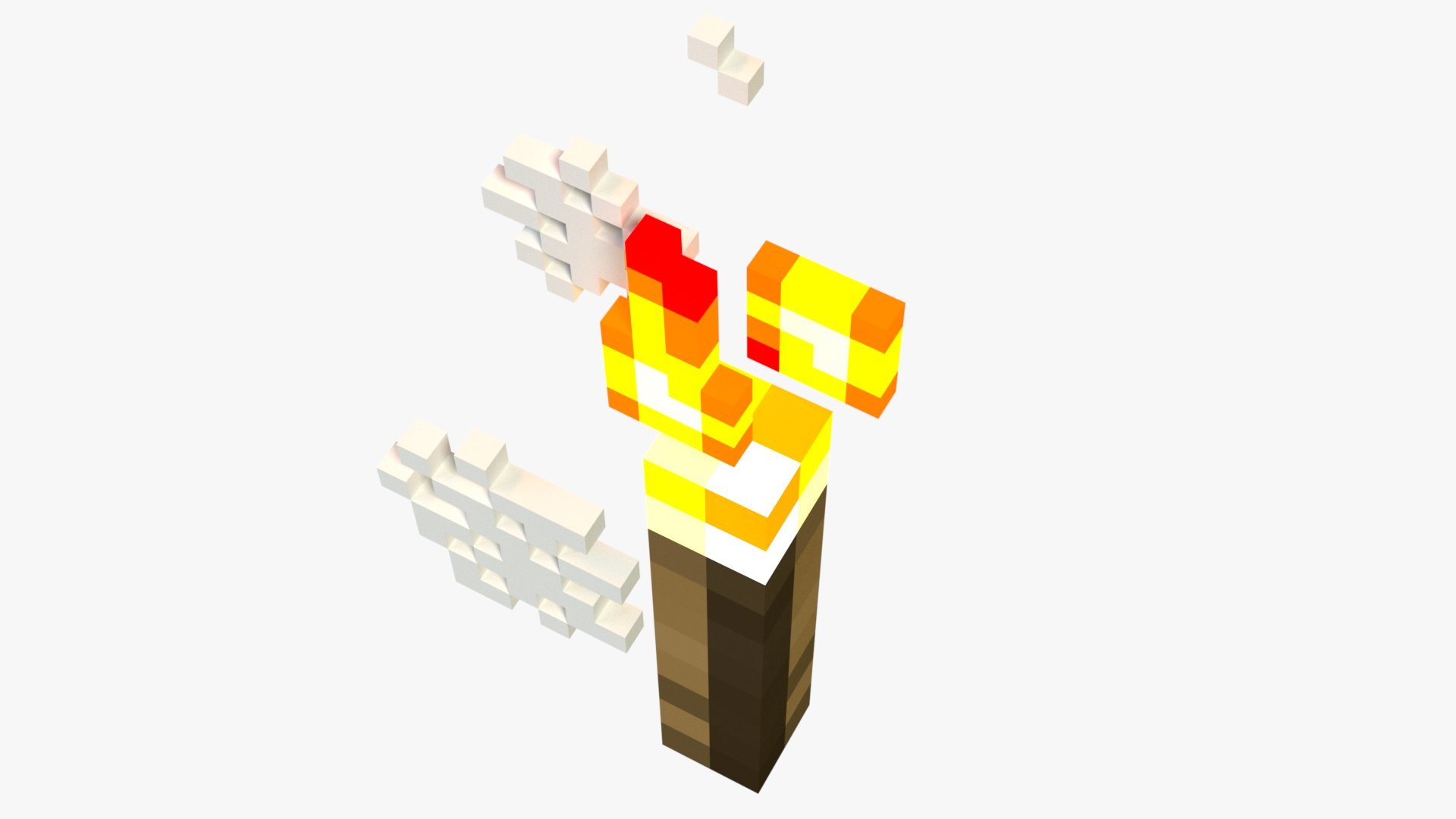 3D Minecraft Torch Model TurboSquid 1932660