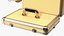 Unfolded Makeup Trolley Case Gold