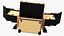 Unfolded Makeup Trolley Case Gold