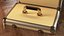 Unfolded Makeup Trolley Case Gold