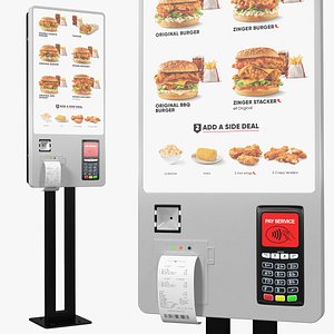 3D model Fast Food Self Ordering Kiosk