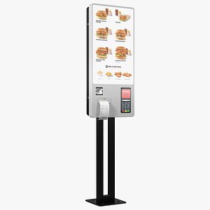 3D model Fast Food Self Ordering Kiosk