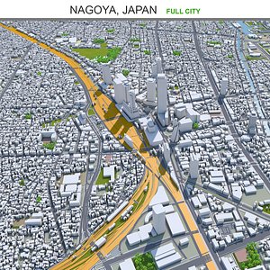 3D model city area building