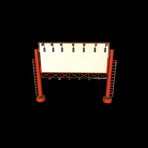 outdoor advertising billboard 06 3D model 3D