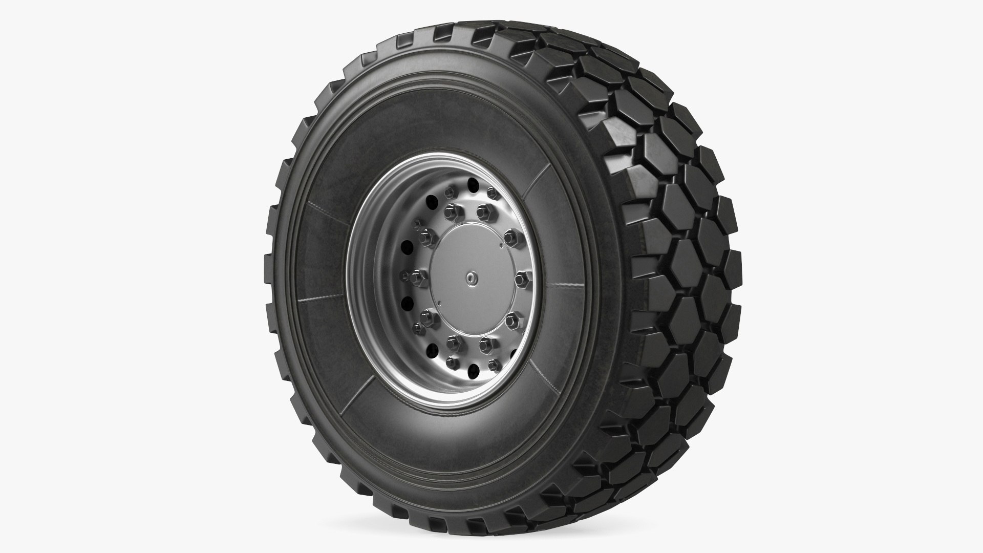 Electric Truck Wheel 3D model preview