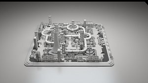Modern European Classical Building 3D Model model