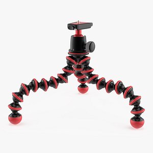 3D model Flexible Tripod Low Position Red