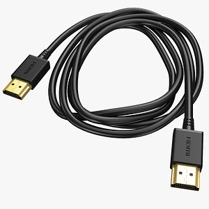 Detailed HDMI Cable 3D model