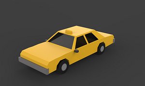taxi low poly