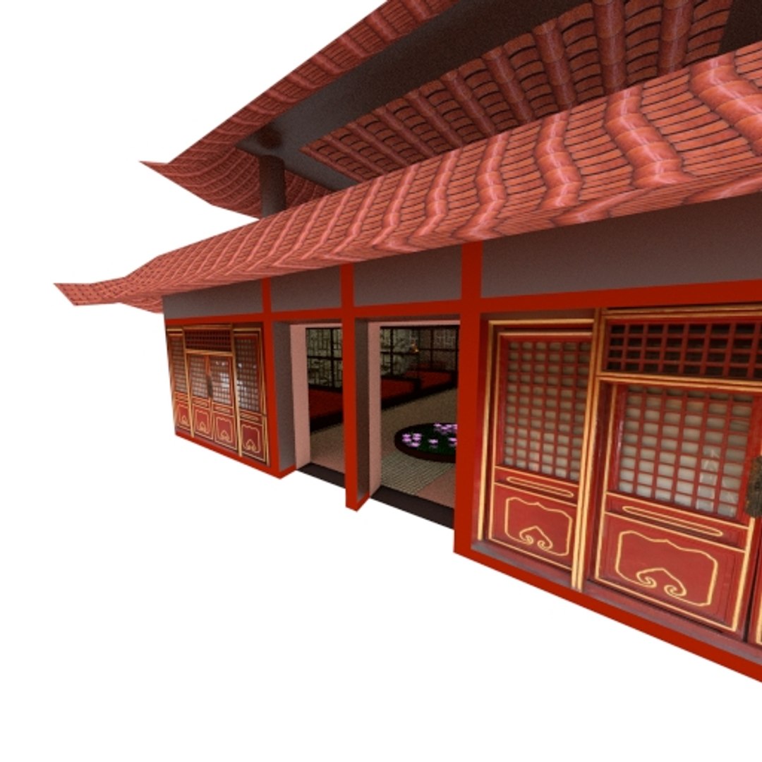 3d Chinese Restaurant Building