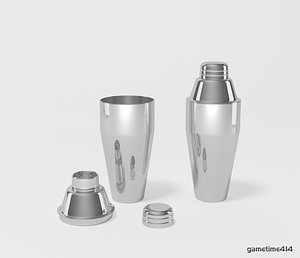 3d cocktail shaker