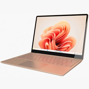 Microsoft Surface Laptop Go 3 Sandstone Rigged 3D model
