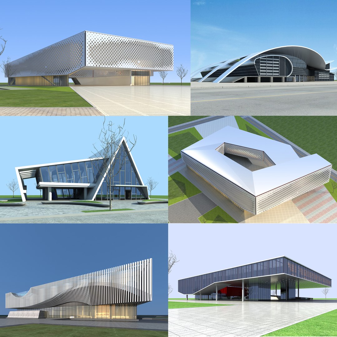 Modern Building Collection 01 3D Model - TurboSquid 2256391