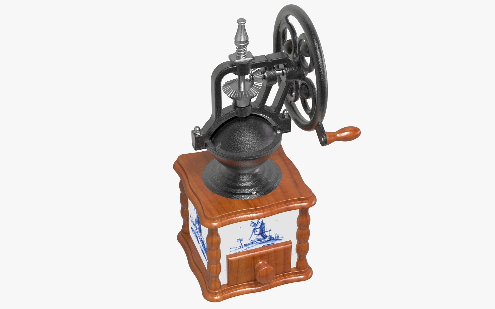 3D Vintage Table Coffee Grinder model - TurboSquid 2138845