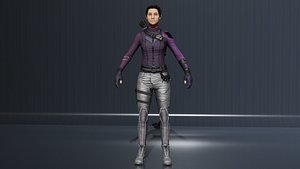 Kate Bishop 3D model low-poly 3D model
