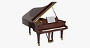 Grand Piano with Music Notes Book