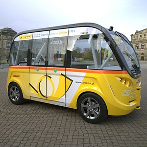 Navya Arma CarPostal Driverless Shuttle Yellow 3D model